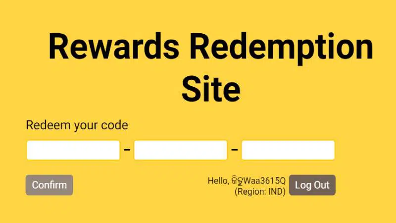 Free Fire reward Redeemption